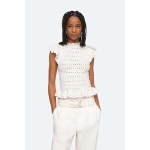 Sea New York Merino Wool Rylee Sweater in Cream